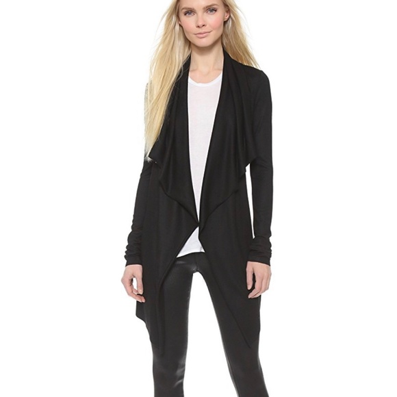Helmut Lang Sweaters - Helmut Lang Sonar Wool Cardigan Shawl Black S